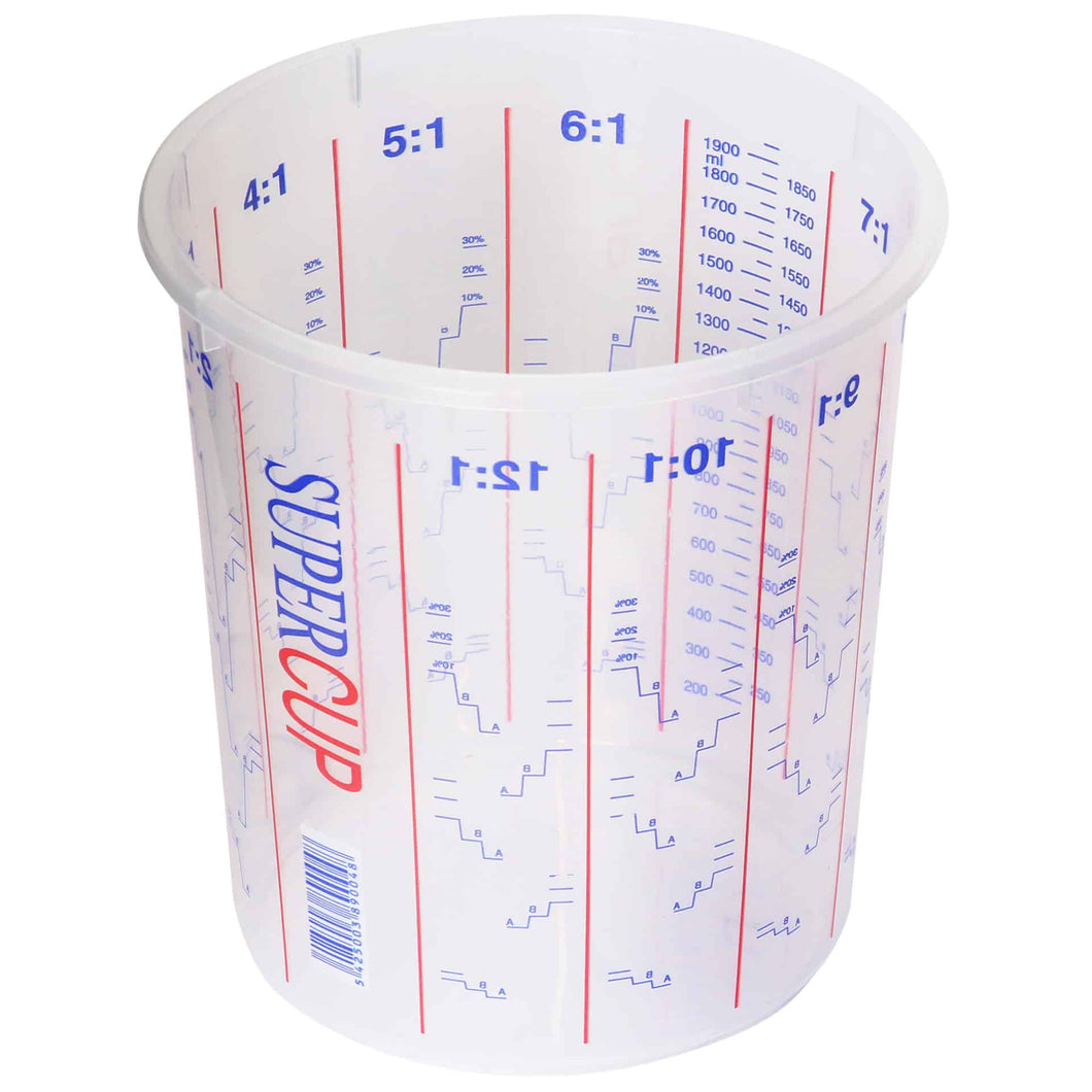 Epoxy Clear Plastic Mixing Cup (Calibrated to 1950ml)