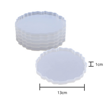 Load image into Gallery viewer, 6 Pcs Silicone Resin Coaster Moulds
