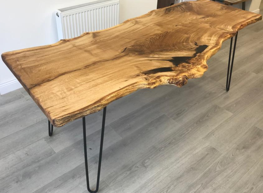 Live edge oak table