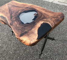 Load image into Gallery viewer, Walnut Coffee Table with clear resin &#39;Lough&#39; feature in centre
